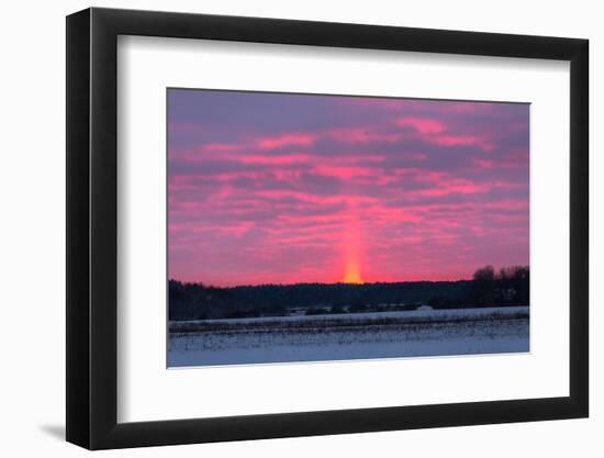 Winter Evening at Countryside-rtsubin-Framed Photographic Print