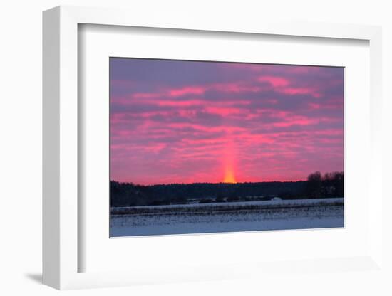 Winter Evening at Countryside-rtsubin-Framed Photographic Print