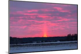 Winter Evening at Countryside-rtsubin-Mounted Photographic Print