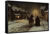 Winter Evening by George Henry Boughton-George Henry Boughton-Framed Stretched Canvas