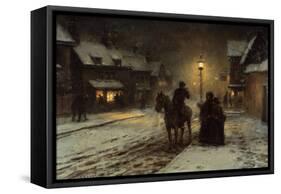 Winter Evening by George Henry Boughton-George Henry Boughton-Framed Stretched Canvas