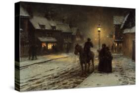 Winter Evening by George Henry Boughton-George Henry Boughton-Stretched Canvas