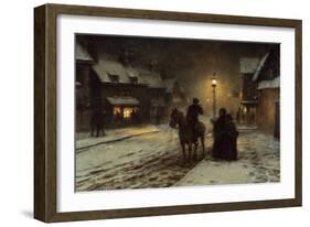 Winter Evening by George Henry Boughton-George Henry Boughton-Framed Giclee Print