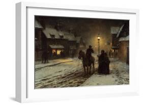 Winter Evening by George Henry Boughton-George Henry Boughton-Framed Giclee Print