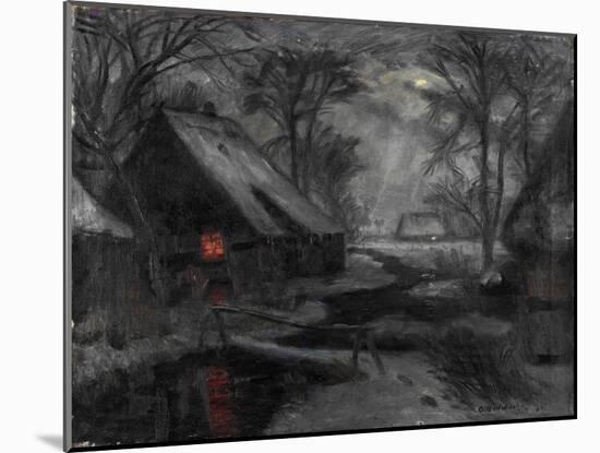 Winter Evening in Fischerhude-Otto Modersohn-Mounted Giclee Print