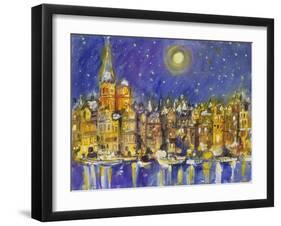 Winter Evening in the Old Hanseatic City (Impression Stralsund), 1995-Theo van Doesburg-Framed Giclee Print