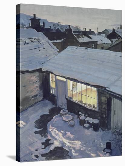 Winter Evening - My Studio-John Cooke-Stretched Canvas