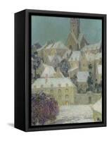 Winter Evening, View of a Town-Henri Eugene Augustin Le Sidaner-Framed Stretched Canvas