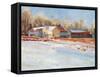 Winter Farm-Stephen Calcasola-Framed Stretched Canvas