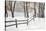 Winter Fence & Shadow, Farmington Hills, Michigan ‘09-Monte Nagler-Stretched Canvas