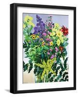 Winter Flowers and Leaves-Christopher Ryland-Framed Giclee Print