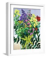 Winter Flowers and Leaves-Christopher Ryland-Framed Giclee Print