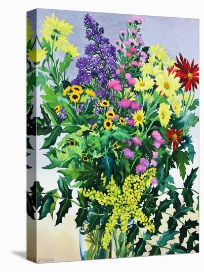 Winter Flowers and Leaves-Christopher Ryland-Stretched Canvas