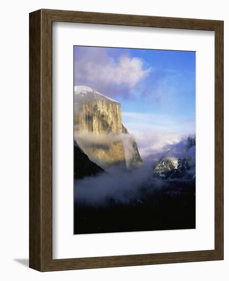 Winter Fog Surrounding El Capitan, Yosemite National Park, California, USA-David Welling-Framed Premium Photographic Print