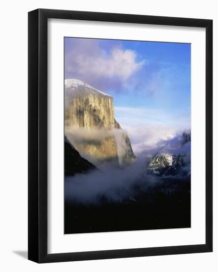 Winter Fog Surrounding El Capitan, Yosemite National Park, California, USA-David Welling-Framed Photographic Print