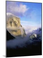 Winter Fog Surrounding El Capitan, Yosemite National Park, California, USA-David Welling-Mounted Photographic Print