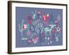 Winter Forest Friends-null-Framed Giclee Print