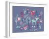 Winter Forest Friends-null-Framed Giclee Print