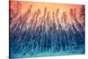 Winter Forest with With Gradient Color-vvvita-Stretched Canvas