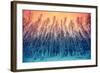 Winter Forest with With Gradient Color-vvvita-Framed Photographic Print