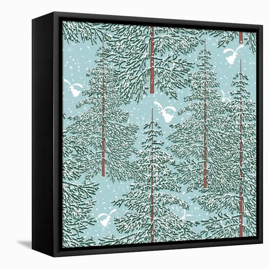 Winter Forest-Milovelen-Framed Stretched Canvas
