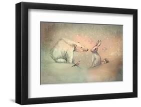 Winter friends-Claire Westwood-Framed Art Print