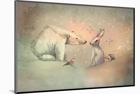 Winter friends-Claire Westwood-Mounted Art Print