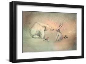 Winter friends-Claire Westwood-Framed Art Print