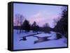 Winter from Bridge on Lee-Hook Road, Wild and Scenic River, New Hampshire, USA-Jerry & Marcy Monkman-Framed Stretched Canvas