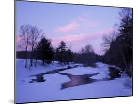 Winter from Bridge on Lee-Hook Road, Wild and Scenic River, New Hampshire, USA-Jerry & Marcy Monkman-Mounted Premium Photographic Print