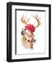 Winter Fun Deer-Lanie Loreth-Framed Art Print