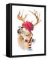 Winter Fun Deer-Lanie Loreth-Framed Stretched Canvas