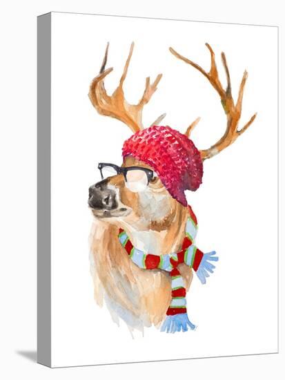 Winter Fun Deer-Lanie Loreth-Stretched Canvas