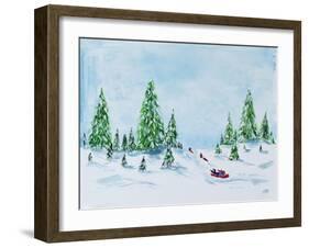 Winter Fun II-Julie DeRice-Framed Art Print