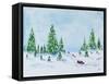 Winter Fun II-Julie DeRice-Framed Stretched Canvas
