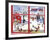 Winter Fun - Jack and Jill, January 1949-Janet Smalley-Framed Giclee Print