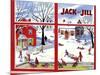 Winter Fun - Jack and Jill, January 1949-Janet Smalley-Mounted Giclee Print