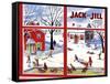 Winter Fun - Jack and Jill, January 1949-Janet Smalley-Framed Stretched Canvas