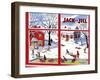 Winter Fun - Jack and Jill, January 1949-Janet Smalley-Framed Premium Giclee Print