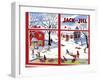 Winter Fun - Jack and Jill, January 1949-Janet Smalley-Framed Premium Giclee Print