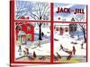 Winter Fun - Jack and Jill, January 1949-Janet Smalley-Stretched Canvas