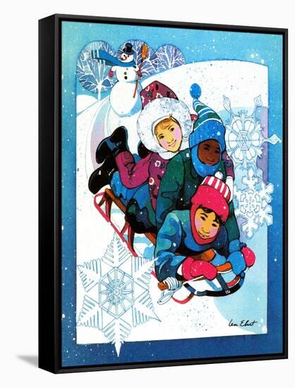 Winter Fun - Jack & Jill-Len Ebert-Framed Stretched Canvas