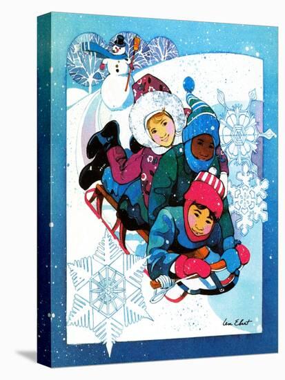 Winter Fun - Jack & Jill-Len Ebert-Stretched Canvas