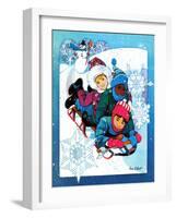 Winter Fun - Jack & Jill-Len Ebert-Framed Giclee Print