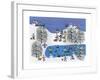 Winter Fun on Pine Hills-Gordon Barker-Framed Giclee Print