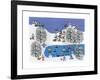 Winter Fun on Pine Hills-Gordon Barker-Framed Giclee Print