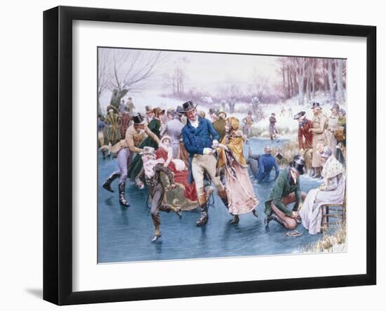 Winter Fun-Frank Dadd-Framed Giclee Print