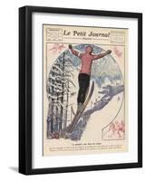 Winter Games at Chamonix: Ski Jumping Ice Hockey and Skating-Andre Galland-Framed Art Print