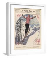 Winter Games at Chamonix: Ski Jumping Ice Hockey and Skating-Andre Galland-Framed Art Print