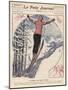 Winter Games at Chamonix: Ski Jumping Ice Hockey and Skating-Andre Galland-Mounted Art Print